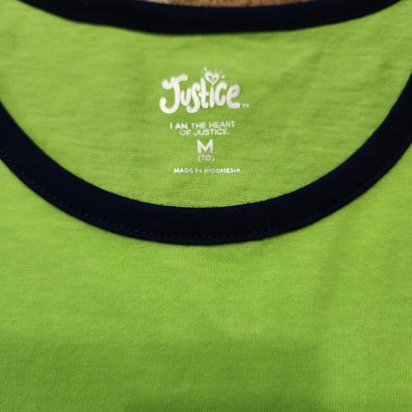 Girls Justice Graphic Tank With Tie Front Sz M (10) NWT - Picture 3 of 4